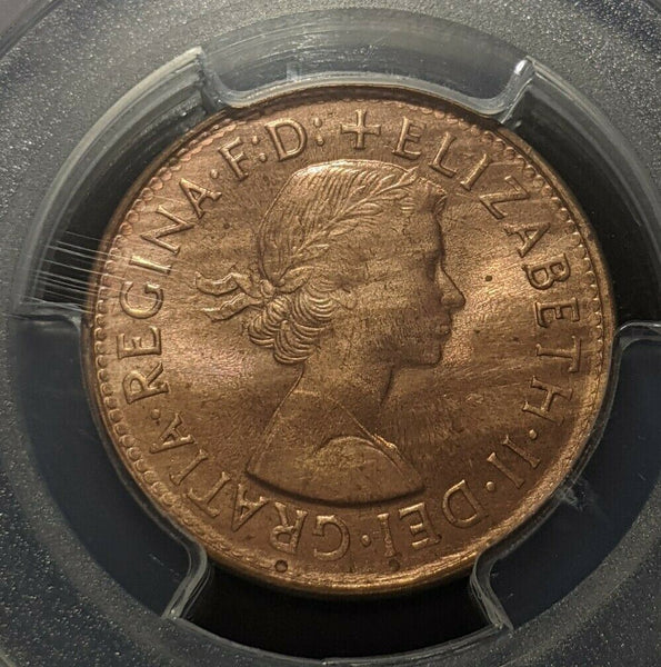 1961 (P) Australia Half Penny 1/2d PCGS MS65 RD Gem UNC #1408