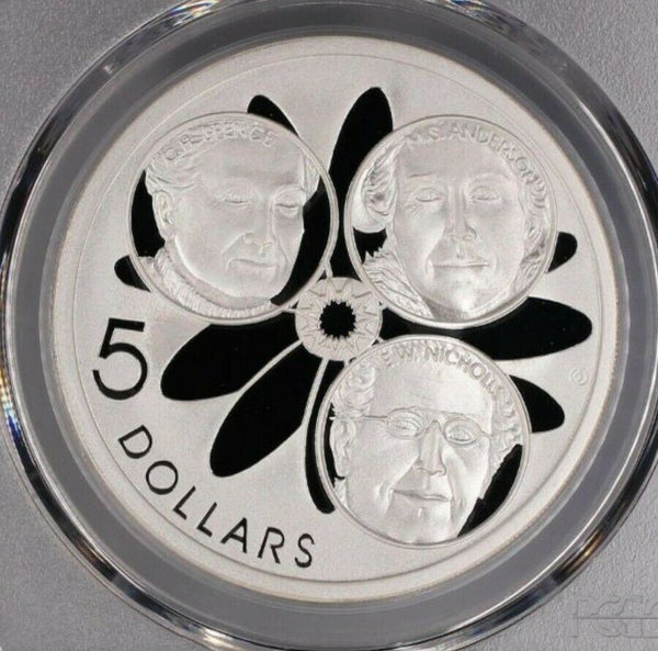 2001 Proof Five Dollar Silver $5 Spence, Nicholls & Anderson PCGS PR69DCAM FDC
