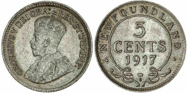 Newfoundland 1917 C Five Cent 5CS NGC MS61 UNC KM# 13 #1457