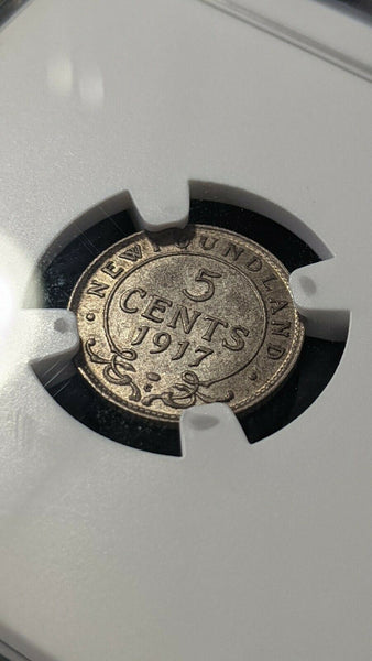 Newfoundland 1917 C Five Cent 5CS NGC MS61 UNC KM# 13 #1457