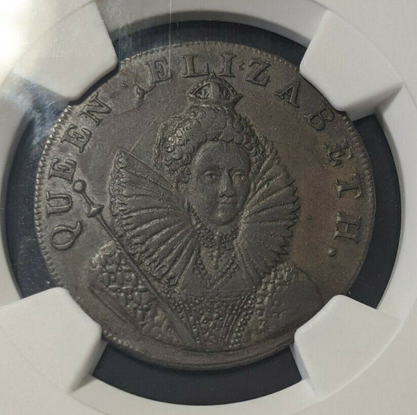 Great Britain 1795 Tk 1/2D Half Penny Elizabeth Sussex DH-17b NGC XF45 BN #1455