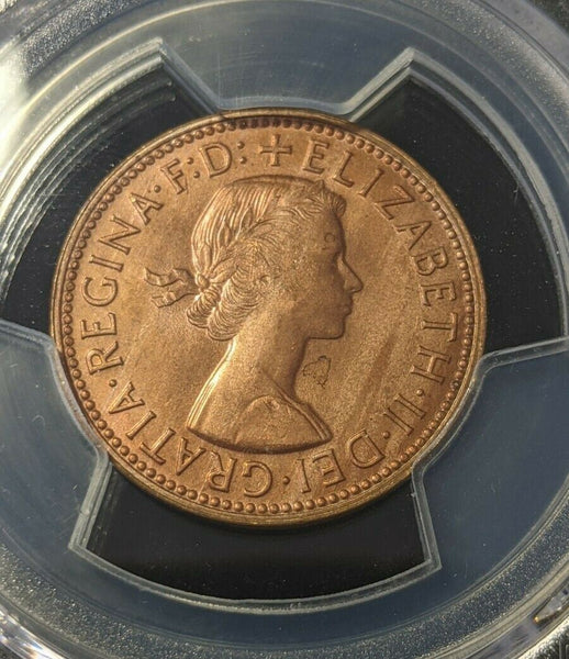 1964 (P) Austraila Half Penny 1/2d PCGS MS64 RD GEM UNC  #1454