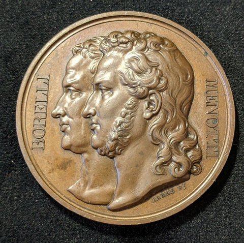 Italy Torment of Ciro , Menotti & Borelli 1831 Bronze Medal 41mm by Barre aUNC