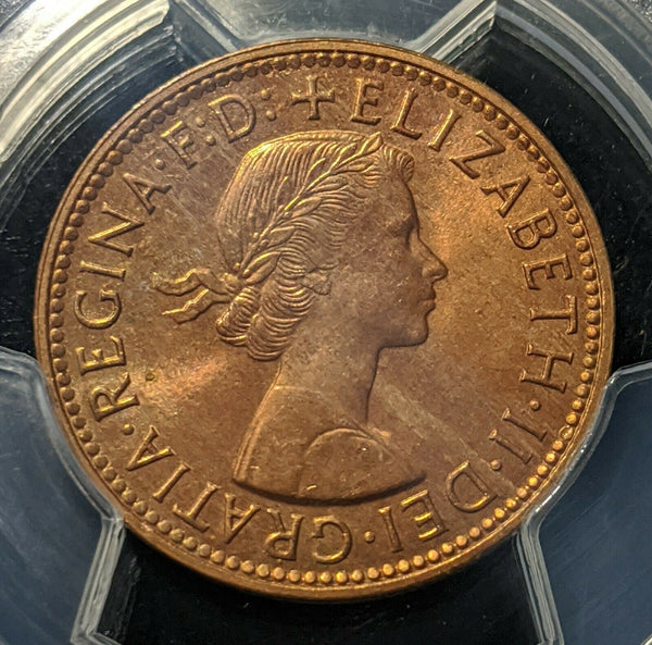 1961 (P) Half Penny 1/2d Australia PCGS MS66RB GEM UNC #1287