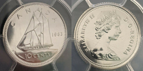 Canada 1983 Ten Cent 10c PCGS PL67 Proof Like FDC UNC #1481