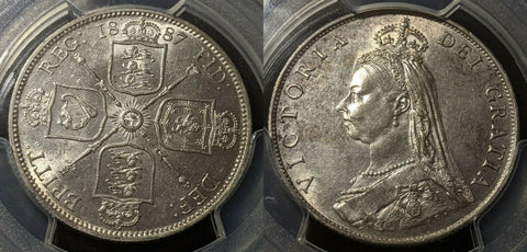 Great Britain 1887 2/- Florin S-3925 Jubilee Head PCGS AU58 aUNC #1494