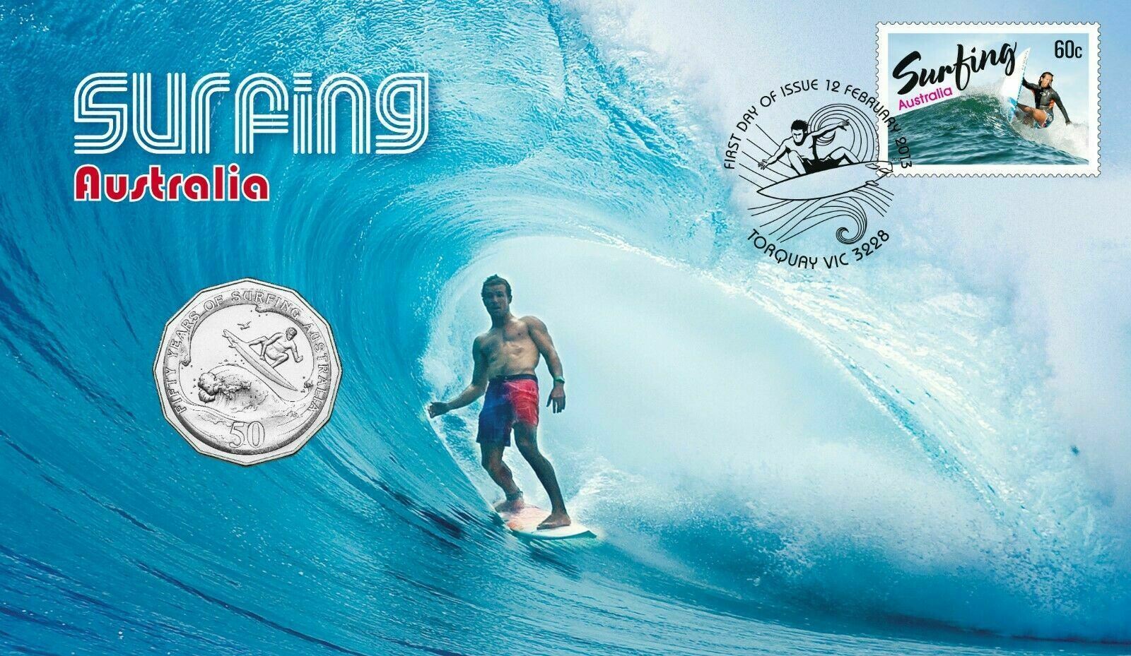 PNC Australia 2013 Surfing Australia RAM 50c Commemorative Coin