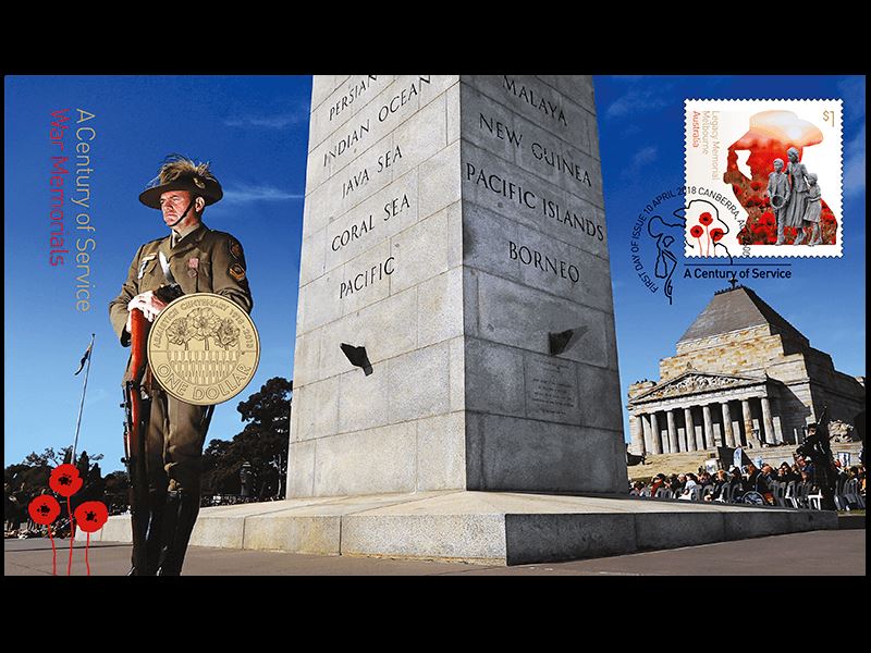 2018 Australia PNC Armistice $1 UNC Coin - A Century of War Memorials - RAM