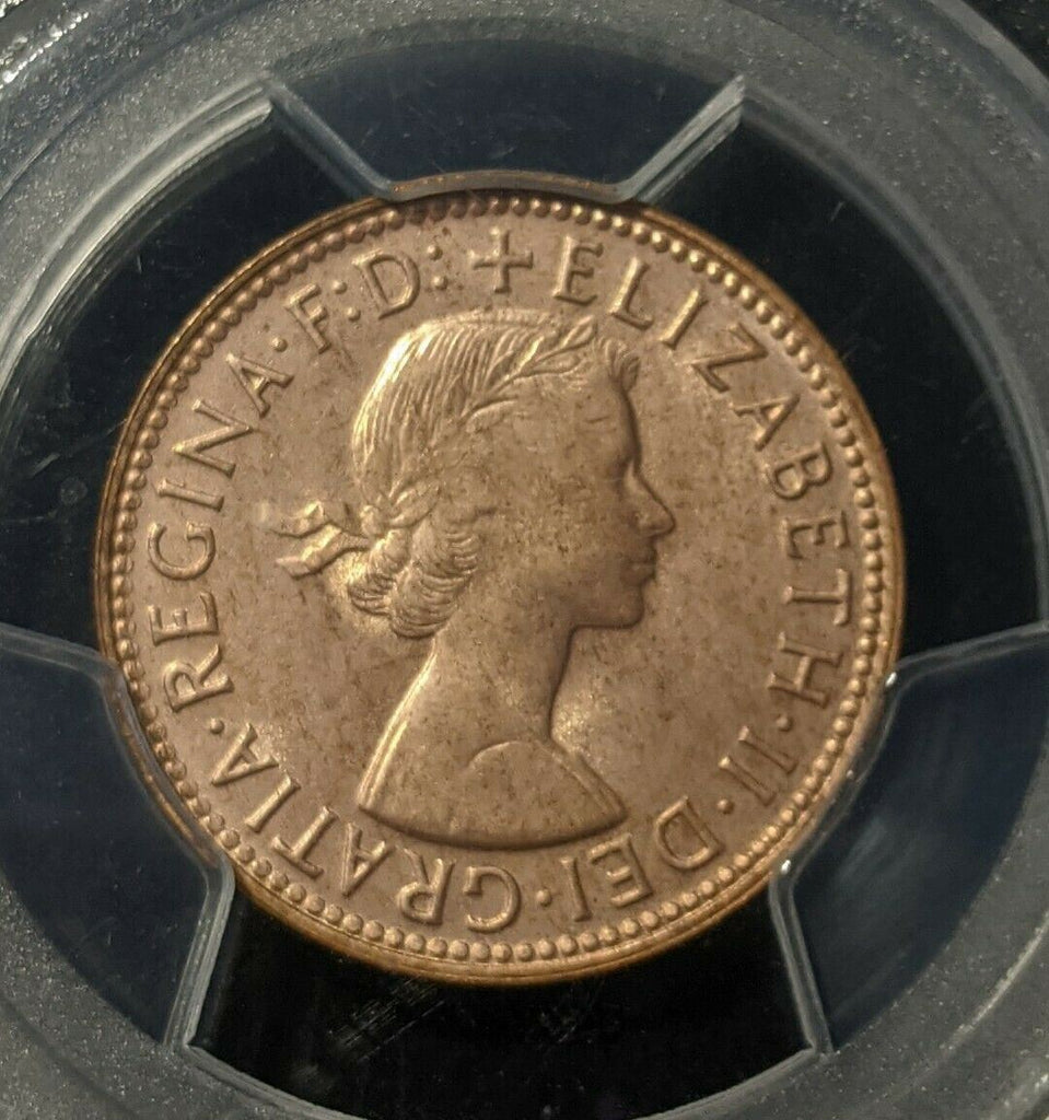 1964 Y. (p) Half Penny 1/2d Australia MS64RD PCGS GEM UNC #1496