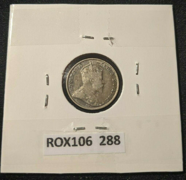 Ceylon 1909 10 Cents KM# 97 Cleaned  #288