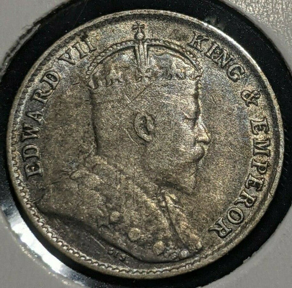 Ceylon 1909 10 Cents KM# 97 Cleaned  #288