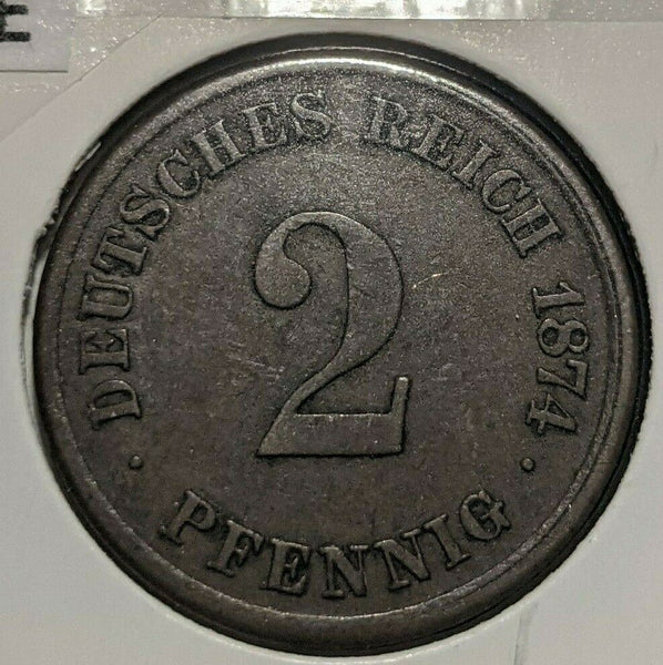 Germany Empire 1874 E 2 Pfennig KM# 2   #394  7B