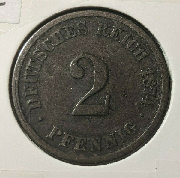 Germany Empire 1874 C 2 Pfennig KM# 2   #183  7B