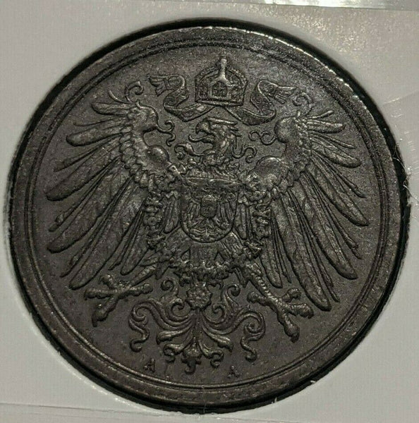 Germany Empire 1911 A 2 Pfennig KM# 16   #181  7B