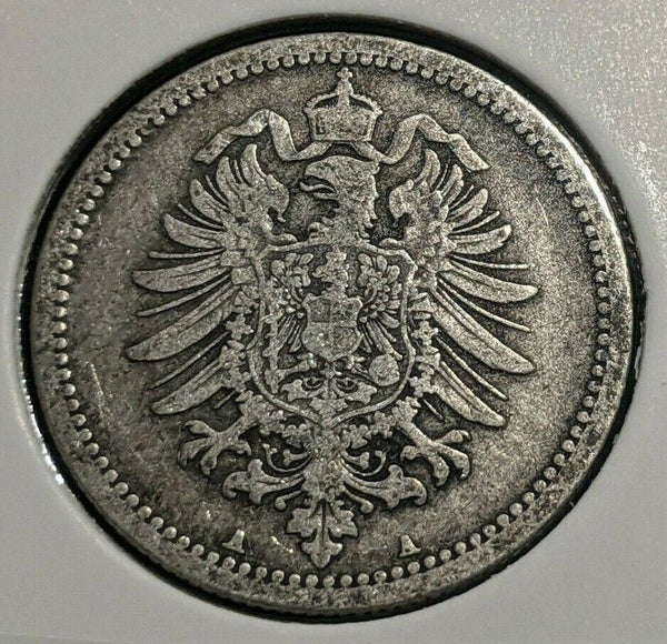 Germany Empire 1876 A 50 Pfennig Cleaned KM# 6  #098  8B