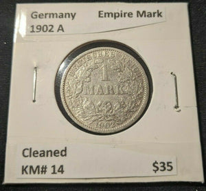 Germany 1902 A Empire Mark Cleaned KM# 14  #351   8C