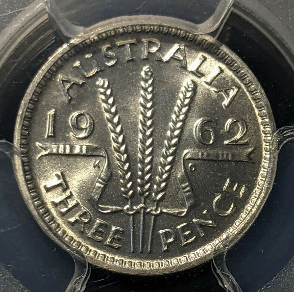 1962 (m) Proof Threepence 3d Australia PCGS PR68 FDC UNC #1498