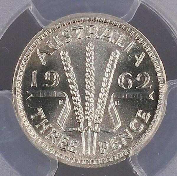 1962 (m) Proof Threepence 3d Australia PCGS PR68 FDC UNC #1498