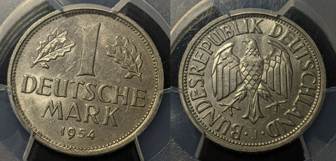 Germany 1954-J 1 Deutsche Mark PCGS MS62 UNC KM# 110 #1512
