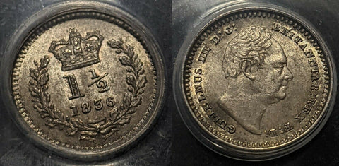 Great Britain 1836 1 1/2D S-3839 PENNY HALFPENNY PCGS MS62 UNC KM# 719 #1513