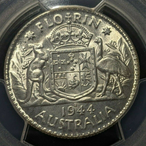 1944 S Florin 2/- Australia PCGS MS64+ Gem Unc #1530