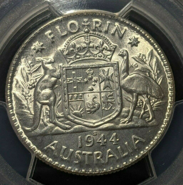 1944 S Florin 2/- Australia PCGS MS64+ Gem Unc #1530