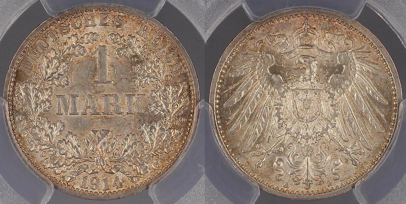 Germany Empire 1914 A  Mark PCGS MS63 CHOICE UNC J-17 KM# 14 #1555