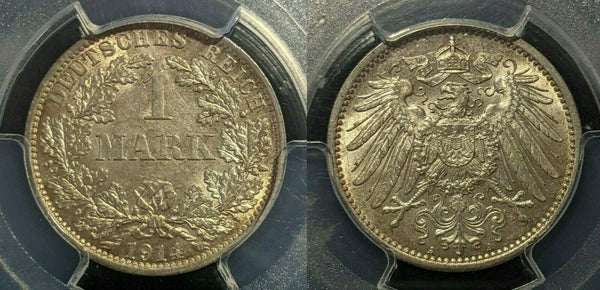 Germany Empire 1914 A  Mark PCGS MS63 CHOICE UNC J-17 KM# 14 #1555