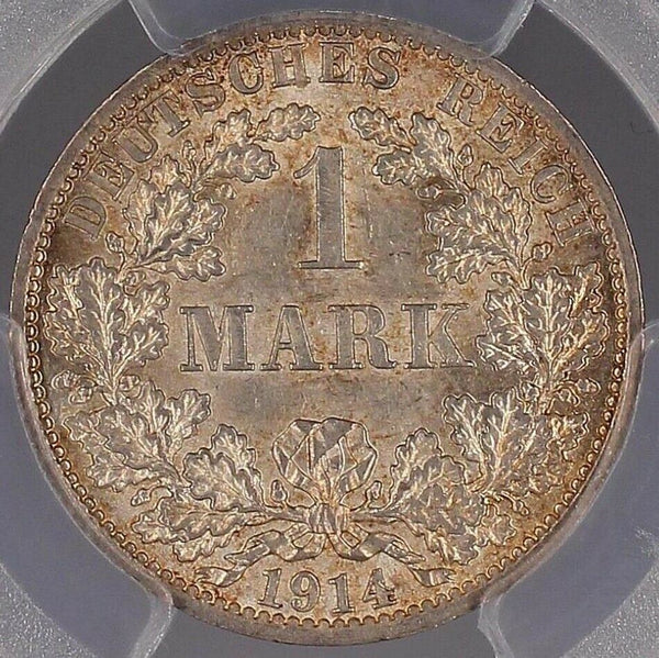 Germany Empire 1914 A  Mark PCGS MS63 CHOICE UNC J-17 KM# 14 #1555
