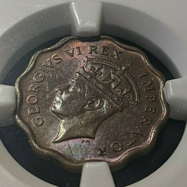 Cyprus 1944 Half Piastre 1/2P KM# 22a NGC MS63RB Choice UNC #1550
