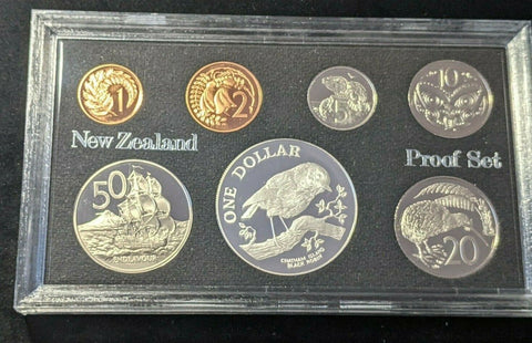 1984 New Zealand Proof Coin Set - Silver Dollar