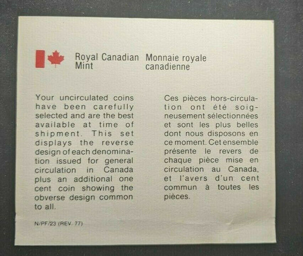 Canada 1977 SPECIMEN SET #705