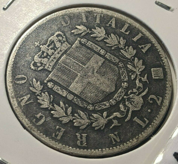 Italy 1863 N BN 2 Lire KM# 6a.1 #239