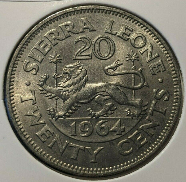 Sierra Leone 1964 20 Cents KM# 20 #084 #23B