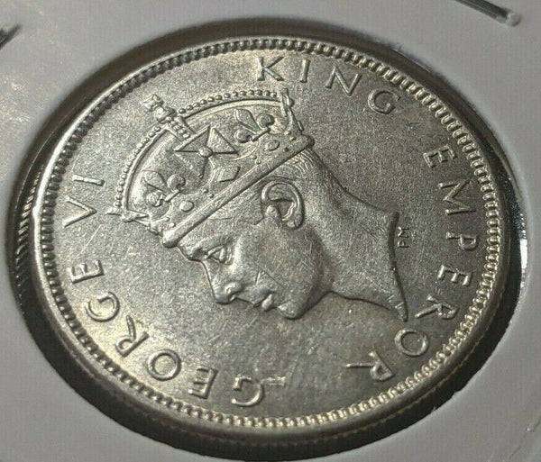 Fiji 1942 S Shilling 1/- KM# 12a Scratches #078