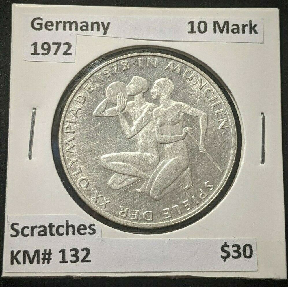 Germany 1972 10 Mark KM# 132 Scratches #057   8B