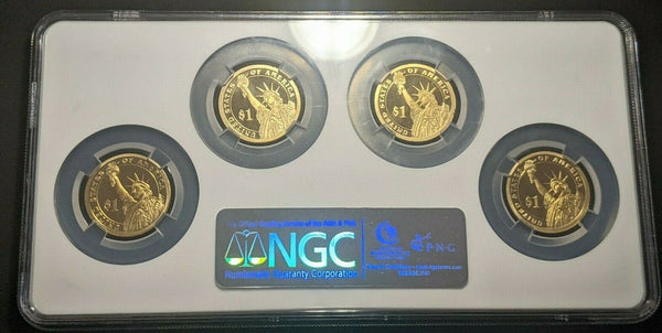 2007-S Proof Presidential Dollars NGC PF69 ULTRA CAMEO  4 Coin Set #1582