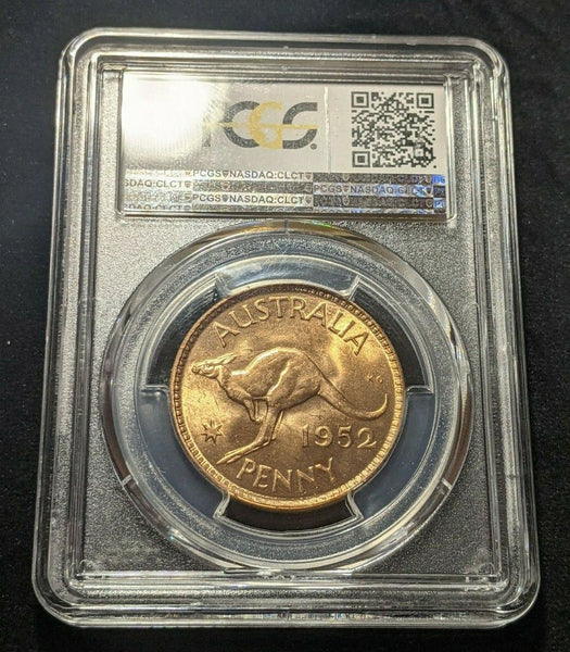 1952 M Penny 1d Australia MS64RD PCGS Gem UNC #1590