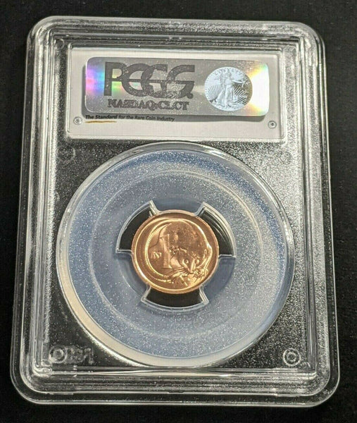 1987 One Cent 1c Australia PCGS MS64RD GEM UNC #1595