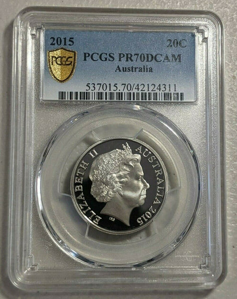 2015 Proof Twenty Cent 20c Australia PCGS PR70DCAM FDC UNC #1604