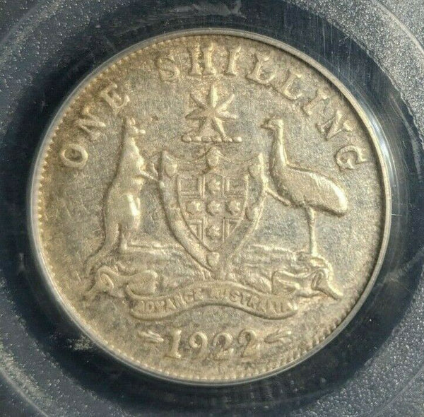 1922 Shilling 1/- Australia PCGS XF45 Extra Fine