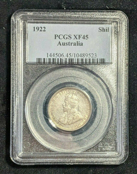 1922 Shilling 1/- Australia PCGS XF45 Extra Fine