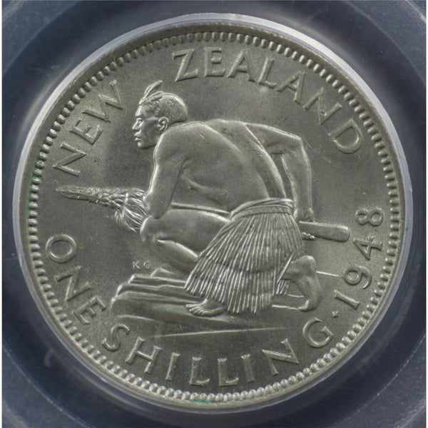 New Zealand 1948 Shilling 1/- PCGS MS64 GEM UNC #1607