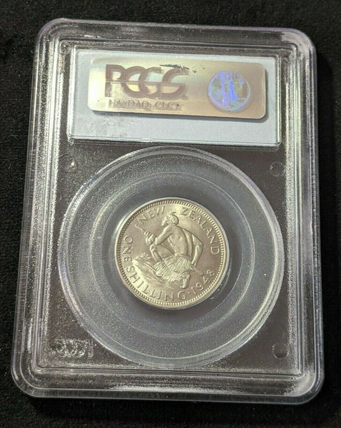 New Zealand 1948 Shilling 1/- PCGS MS64 GEM UNC #1607