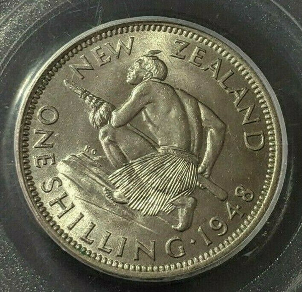 New Zealand 1948 Shilling 1/- PCGS MS64 GEM UNC #1607