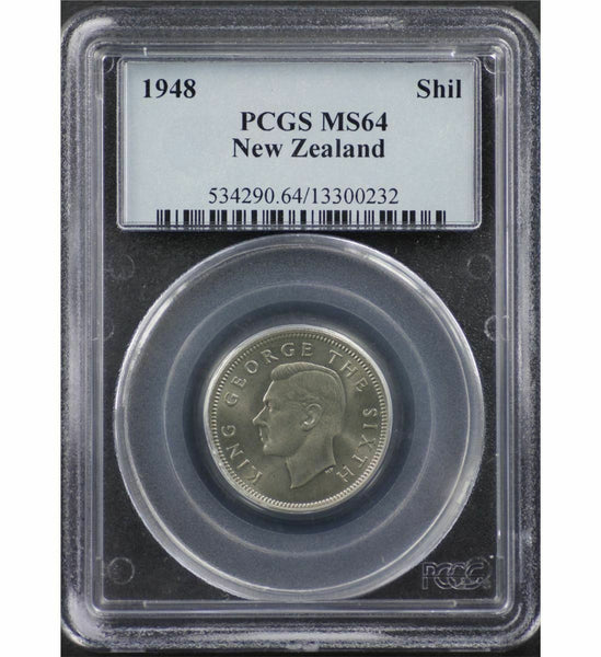 New Zealand 1948 Shilling 1/- PCGS MS64 GEM UNC #1607