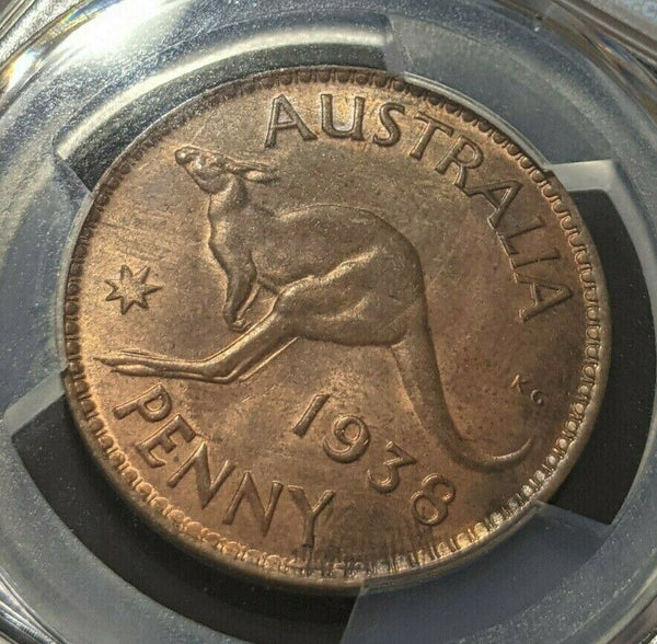 1938 M Penny 1d Australia PCGS MS63RB Choice Unc