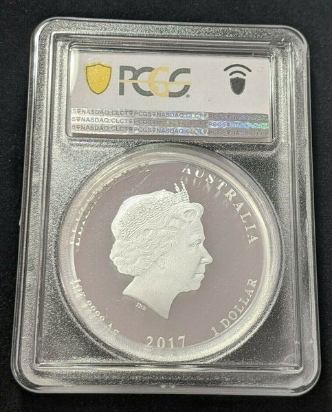 2017 P Year of the Rooster One Dollar $1 1oz  Silver PCGS PR69DCAM FDC UNC
