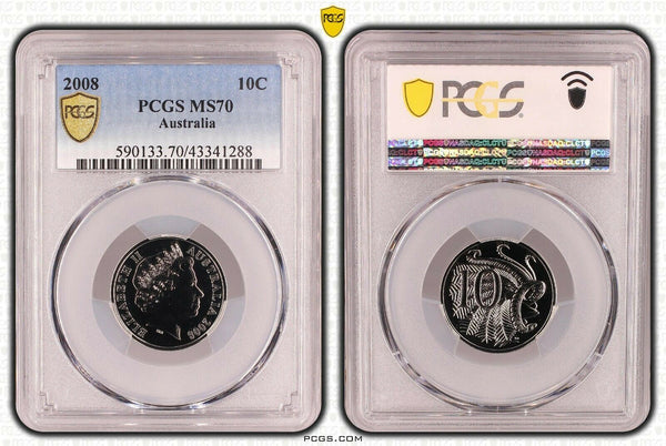 2008 Ten Cent 10C PCGS MS70 FDC GEM UNC