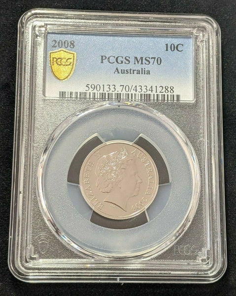 2008 Ten Cent 10C PCGS MS70 FDC GEM UNC